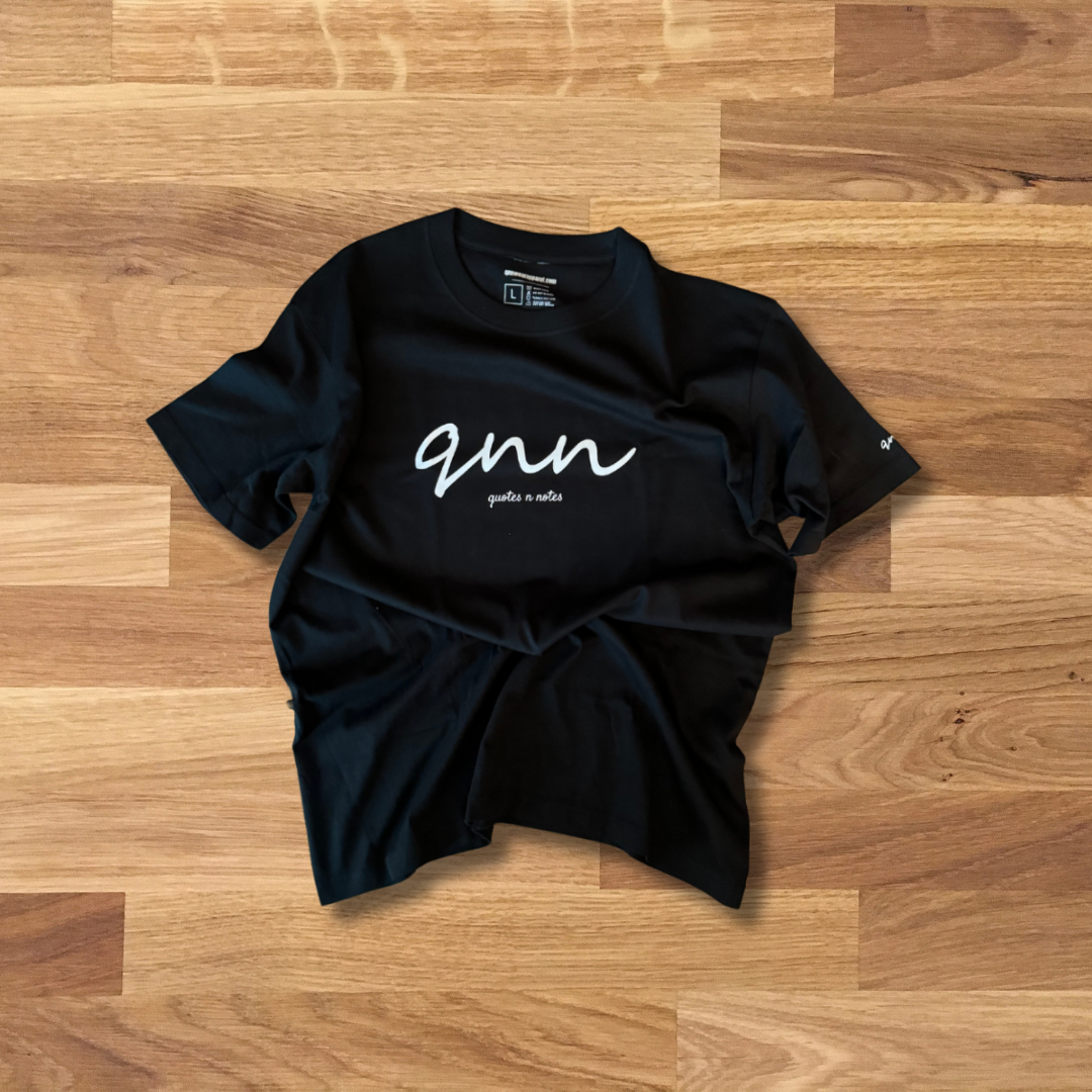 Black | Signature Series "Quote" crew neck