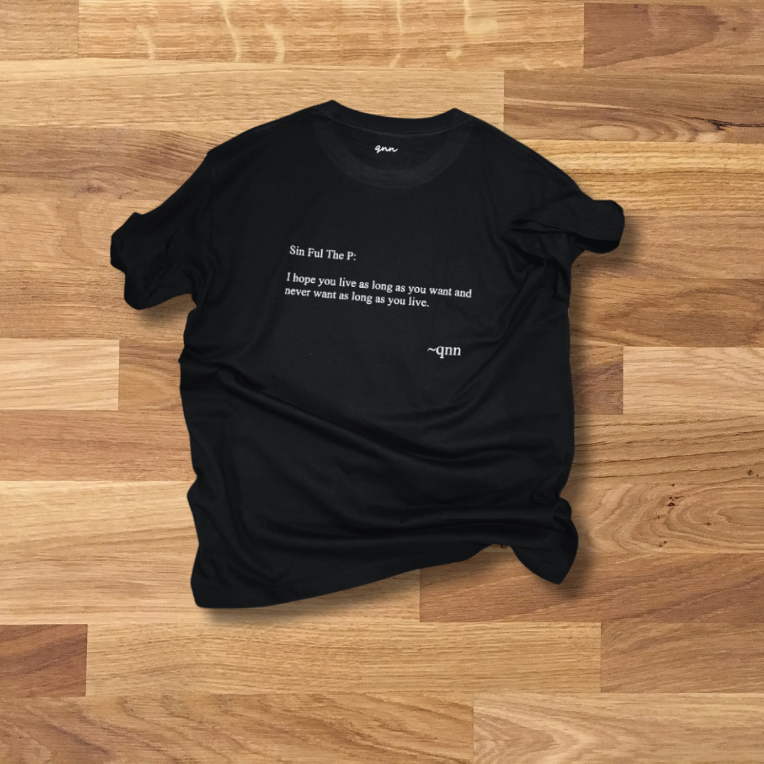 Black | Signature Series "Quote" crew neck